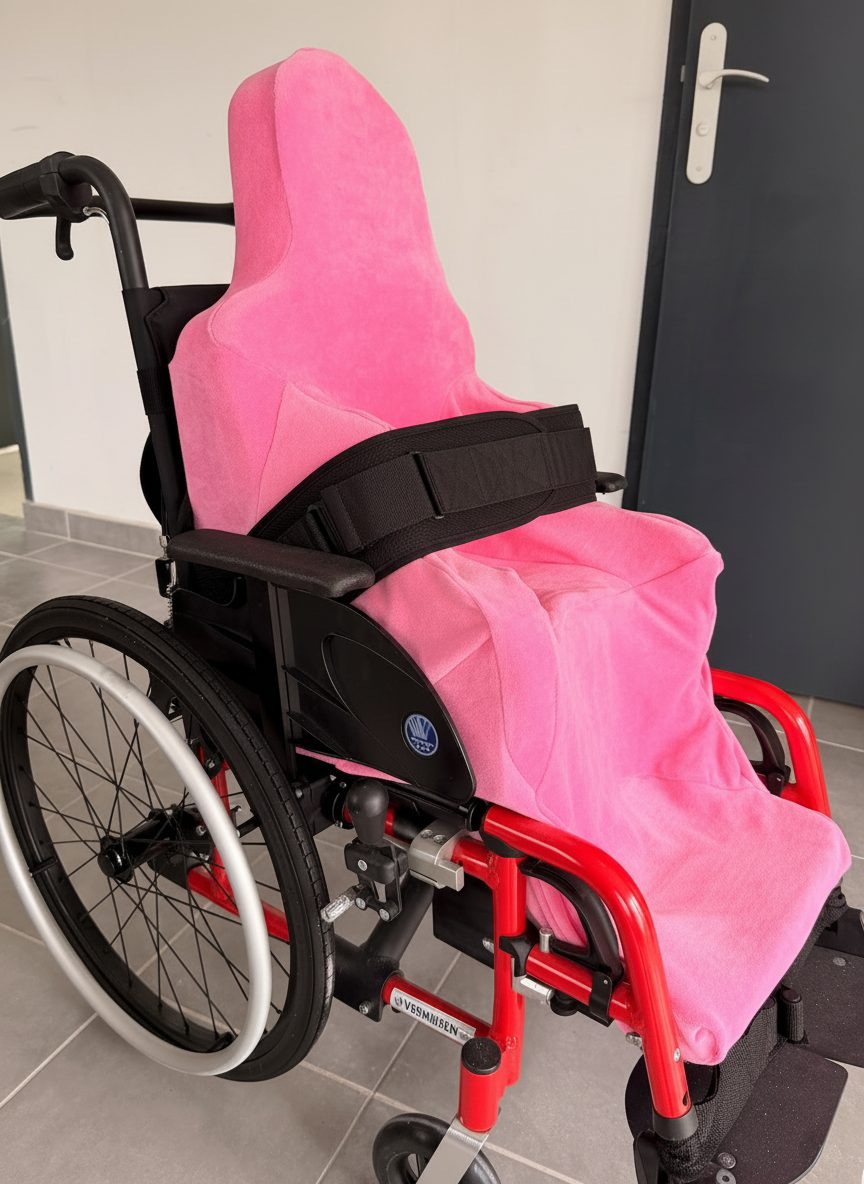 Corset-siège de confort — réalisation Ortho Espace 3D.